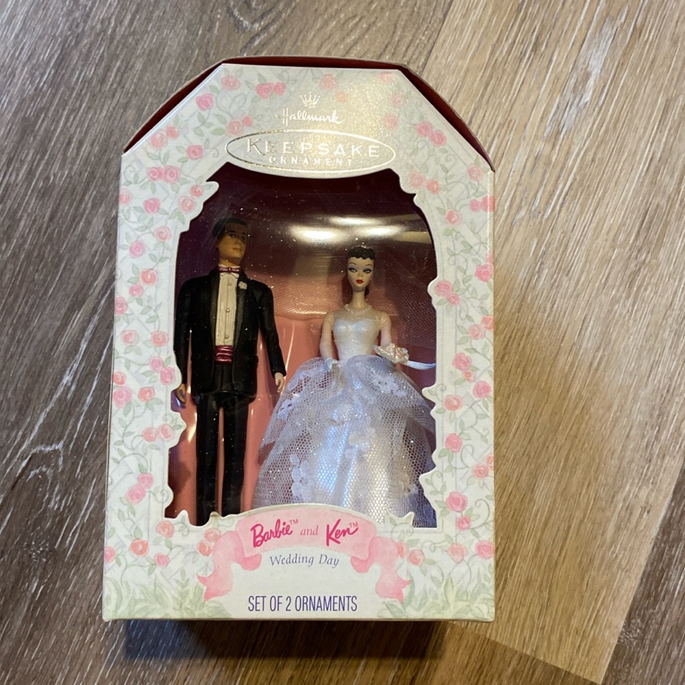 Hallmark ~ 1997 Wedding Day Barbie and Ken Ornaments